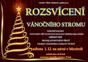 Rozsvícení vánočního stromu v Mezirolí